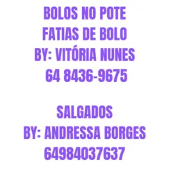 Bolos e Salgados 🍰🍕