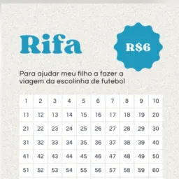 Rifa para ajudar meu filho, fazer a viagem da escolinha de futebol! ⚽️