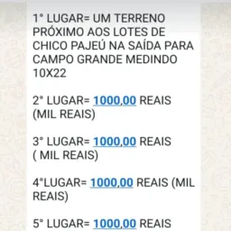 RIFA DE UM TERRENO 🍀✅