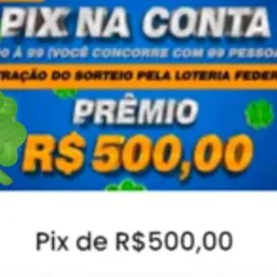 Rifa solidária valendo 500 no pix