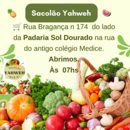 Sacolão Yahweh: Rua Bragança 174 - Laranjeiras