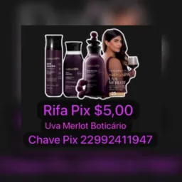 Rifa Pix $5,00 - Kit Uva Merlot Boticário 🍇