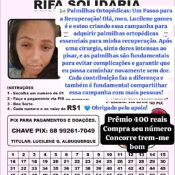Grupo da família ajuda Lucilene comprar  palmilha  com urgência