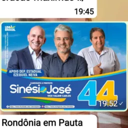 Vote para prefeito 44 Sinésio José só para quem vai votar no 44 e aliado e vereador e vereadoras 44