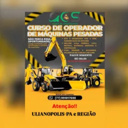 cursos de máquinas pesadas em Ulianopolis e região