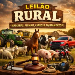 Leilão Rural - máquinas, animais, carros e equipamentos