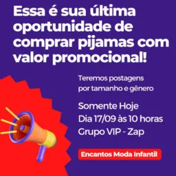 Encantos - Última Oportunidade Promoção Pijama