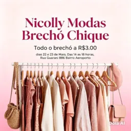 NICOLLY MODAS BRECHÓ CHIQUE! O BRECHÓ DO R$5.00.