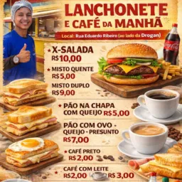 Lanchonete ( café da manhã ) 😋 🥐 ☕🌞