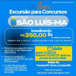 EXCURSÃO CONCURSO DE SÃO LUÍS-MA
