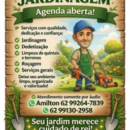 Jardinagem manutenção geral, trab. Com.muda