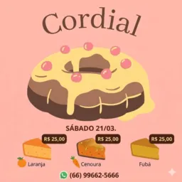 Cordial Bolos e Bolachas 🍰🍪