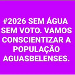 Grupo 2026 sem água sem voto
