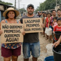 Protesto sobre água no Lagomar