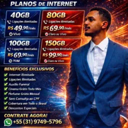 Suporte INTERNET 🛜 ILIMITADA ♾️ Federal✅ + IPTV DIEGO SILVA