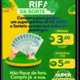 Sorteio rifa da sorte todos os domingos