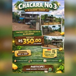 Rifa chácara 3 alagado região de Sinop