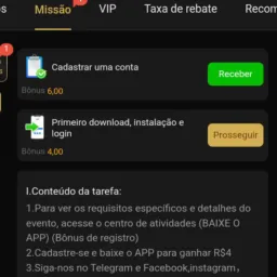 Divulgação de plataforma com bônus de cadastro e depósito 🚀🚀🍀🍀