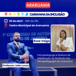 Palestra sobre Autismo em Araruama- 26/04  (Caravana da Inclusão)