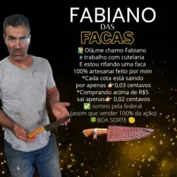 Faca pra churrasco 9 polegadas e meia cabo em taiuveira e chifre de boi bainha de couro