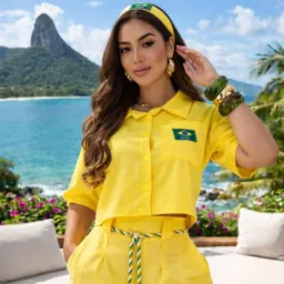 Milly modas look perfeito 👚👗🩳🧶