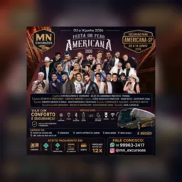 Excursão para a festa do peão de americana-sp do dia 03 ao dia 14 de junho de 2026
