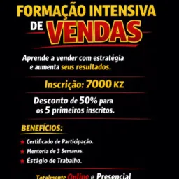 Formação Intensiva de Vendas. 🕐🧑🏾💼💼🧑🏾💼🖥️ 💸💳💵 🏧