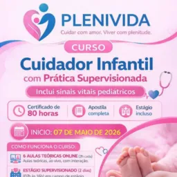 Matrículas do curso de cuidador infantil