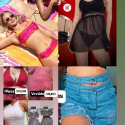 Peças de roupas novas e seminovos