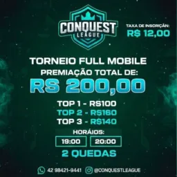 🔹️ CONQUEST LEAGUE T1/T2/T3 TREINOS/COPA 🔹️