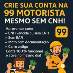 Promoção de conta Uber e 99 diarias