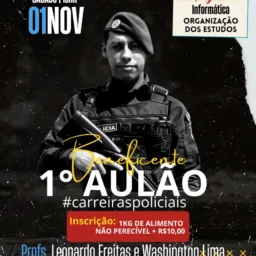 1° Aulão beneficente para concursos públicos #carreiraspoliciais