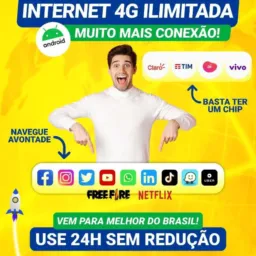 INTERNET ILIMITADO SEU CELULAR ANDROID E FGTS E IPTV QUALIDADE