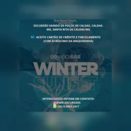 Excursão para a Winter festival na rampa do voo livre em Poços de Caldas dia 09 de agosto de 2025.