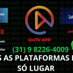 Grupo novo, unitv/ plataforma de com todos as plataformas de filmes e séries + de 400 abertos e fech