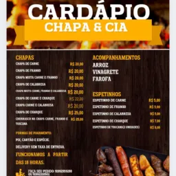 Chapa e cia🍽️🍢🤤😋