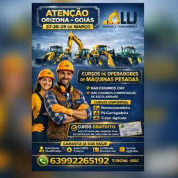 CURSO DE OPERADORES DE MÁQUINAS PESADAS EM ORIZONA-GO