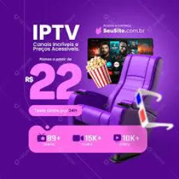 Grupo de lista completa de iptv por 22 mensais.