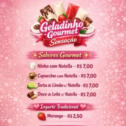 Geladinho gourmet sensação