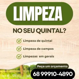 Limpezas em geral, campos e quintais