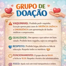 GRUPO DE DOAÇÕES ORIGINAL DE MOC (15/07/2024)
Sem vínculo com grupos semelhantes. Proibido vendas!
