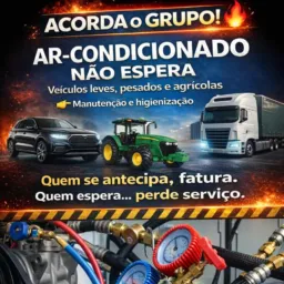 Ar-condicionado • Leves • Pesados • Agrícolas
Manutenção e higienização profissional.