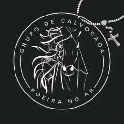 Grupo de calvogada poeira no ar
