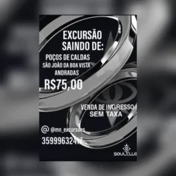 Excursão para a soulclub em Jaguariuna-sp dia 14 de dezembro de 2025, domingo e venda de ingressos!🎟️