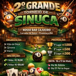 2 Torneio de SINUCA em Carnaíba de Baixo
