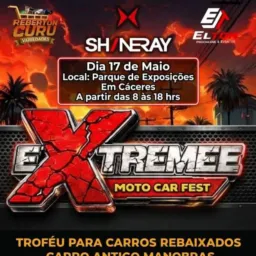 Shineray motos Apresenta Extreme moto car fest dia 17 de maio parque de exposições