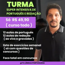Turma Super intensiva de português e redacao do zero