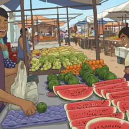 Feira Livre Parque Santa Rosa 🍎🍒🐟🍉🍌🎣🍖🐔