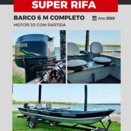 Super Rifa barco 6 Metros motor Yamaha 30 completo + 4 premios