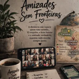 Amizades sem fronteiras ✈️🤳 figurinhas & música